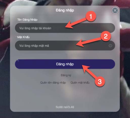Cách đăng nhập vào nhà cái Fic88