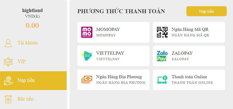 Nạp gửi tiền vào nhà cái Fic88